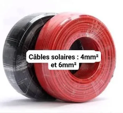 Câble photovoltaïque DC en couronne 4 mm² / 6 mm²